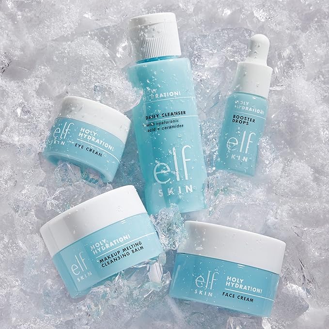 SKIN Holy Hydration! Hydrated Ever After Skincare Mini Kit, Cleanser, Makeup Remover, Moisturizer & Eye Cream For Hydrating Skin, Airplane-Friendly Sizes