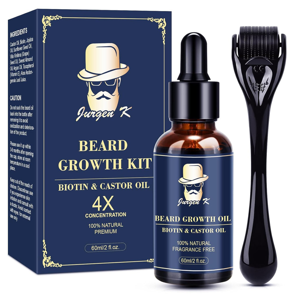 Dad Gifts Fathers Day, Beard Kit w/Beard Oil, Balm, Comb, Men's Daily Grooming & Care, Moisturize & Soften Facial Hair, Dad Day Gifts from Daughter Wife Son, Birthday Gifts for Husband Boyfriend Son