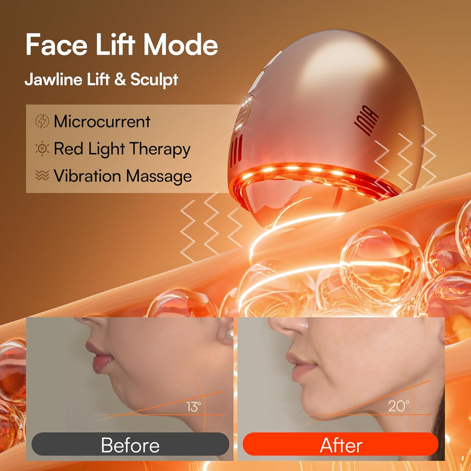 7-in-1 Red Light Therapy for Face and Neck Gua Sha Facial Massager Tool Device