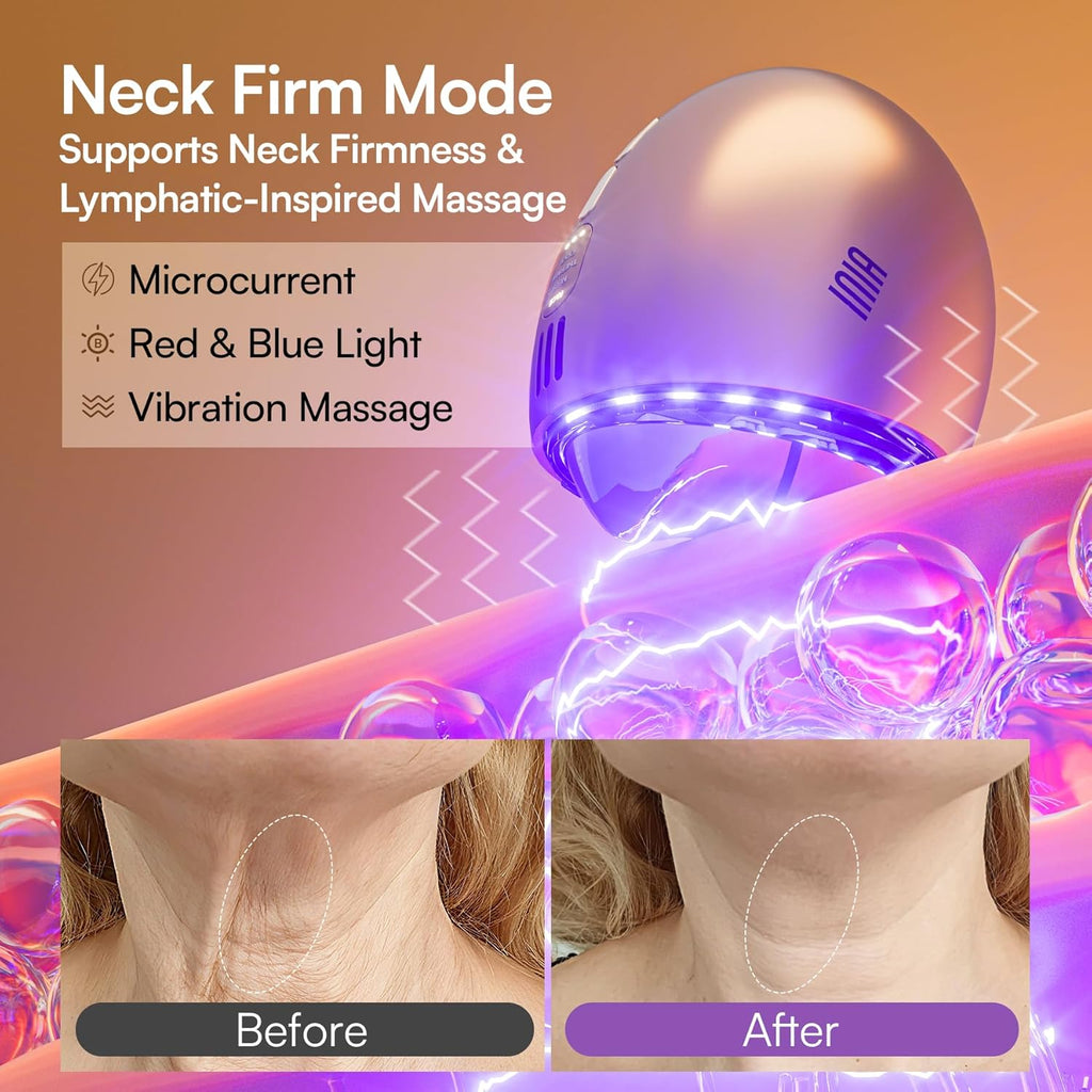 7-in-1 Red Light Therapy for Face and Neck Gua Sha Facial Massager Tool Device