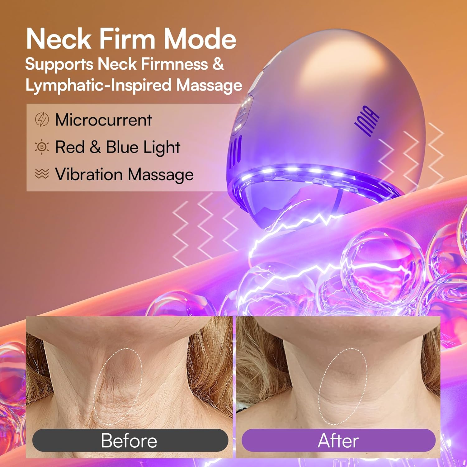 7-in-1 Red Light Therapy for Face and Neck Gua Sha Facial Massager Tool Device