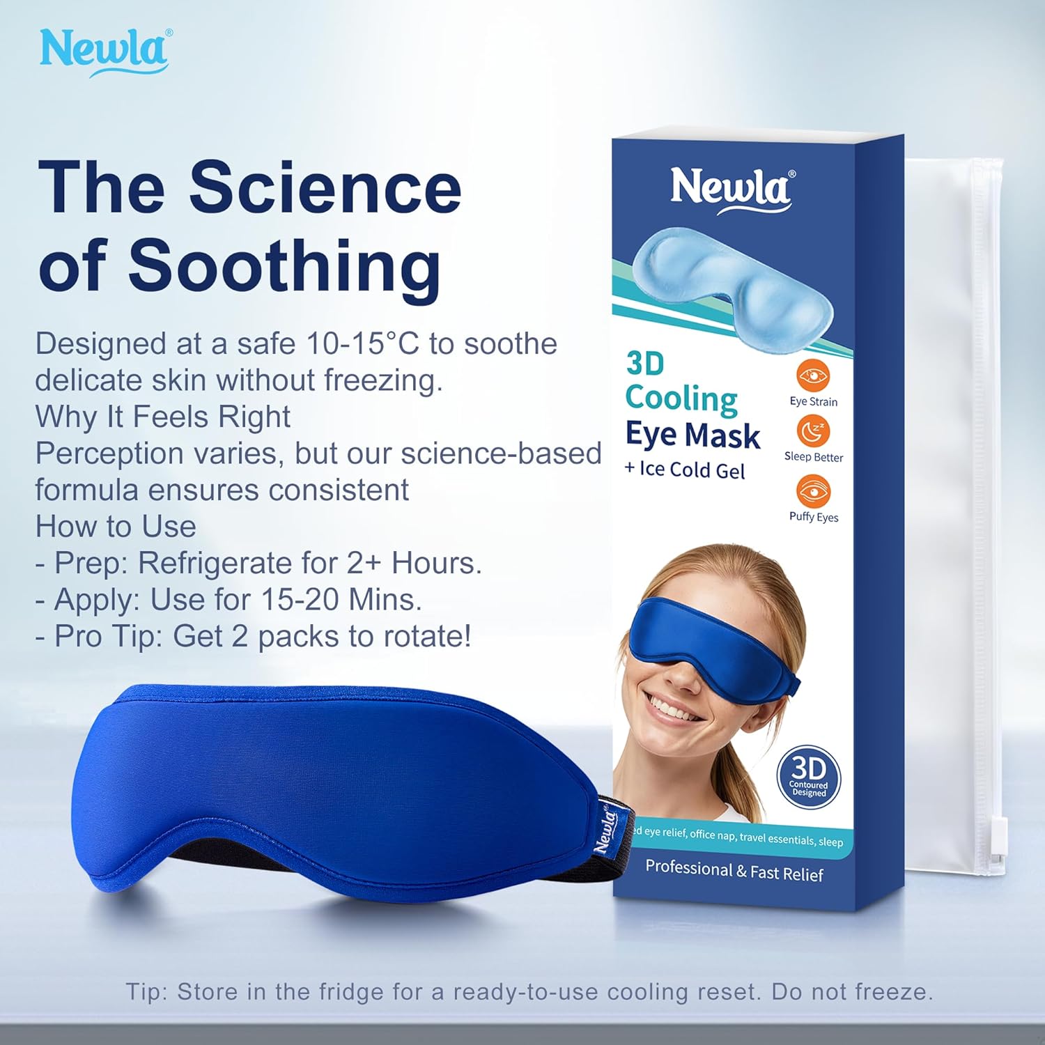 Contoured Cooling Gel Eye Mask